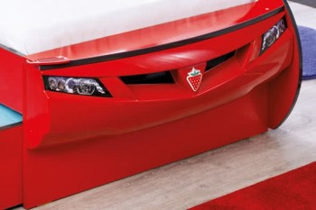 CARBED Кровать-машина Coupe с выдвижной кроватью Red 20.03.1306.00 в Шайдурово - shajdurovo.mebel54.com | фото