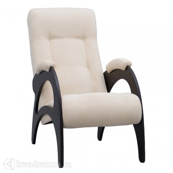 Кресло для отдыха Неаполь Модель 9 без лозы (Венге-эмаль/Ткань Ваниль Verona Vanilla) в Шайдурово - shajdurovo.mebel54.com | фото