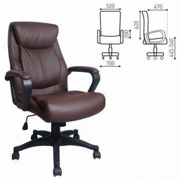 Кресло офисное BRABIX Enter EX-511 (коричневый) в Шайдурово - shajdurovo.mebel54.com | фото