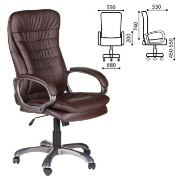 Кресло офисное BRABIX Omega EX-589 (коричневое) в Шайдурово - shajdurovo.mebel54.com | фото