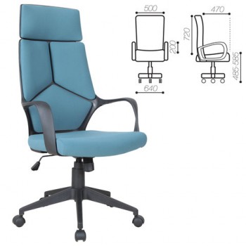 Кресло офисное BRABIX Prime EX-515 (голубая ткань) в Шайдурово - shajdurovo.mebel54.com | фото