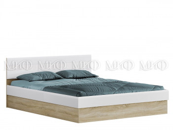 Кровать 1,6 спальня Фортуна (Дуб сонома/белый глянец) в Шайдурово - shajdurovo.mebel54.com | фото