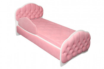 Кровать 170 Гармония 36 Светло-розовый (мягкий бортик) в Шайдурово - shajdurovo.mebel54.com | фото