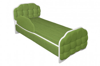 Кровать 190 Атлет Lux 76 Зелёный (мягкий бортик) в Шайдурово - shajdurovo.mebel54.com | фото