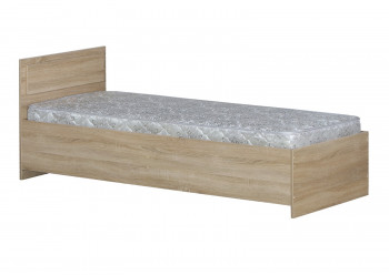 Кровать одинарная 800-2 без матраса (прямые спинки) Дуб Сонома в Шайдурово - shajdurovo.mebel54.com | фото