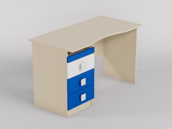 Стол (столешница с выемкой) Скай люкс (Синий/Белый/корпус Клен) в Шайдурово - shajdurovo.mebel54.com | фото